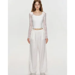 Kroche Lace Chest Pads Vest White