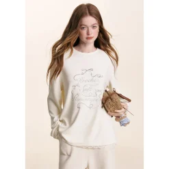 Kroche Lace Patchwork Christmas Tree Embroidery Brushed Top