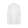 Kroche Lace Patchwork Oversize Shirt White