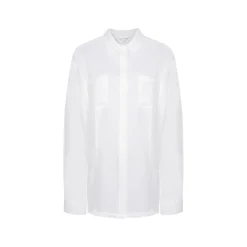 Kroche Lace Patchwork Oversize Shirt White