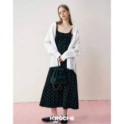 Kroche Lace Patchwork Oversize Shirt White