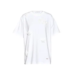 Kroche Mini Beaded Floral T-Shirt White