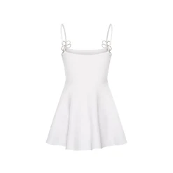Kroche Pearl Flower Knitted Sling Vest Top