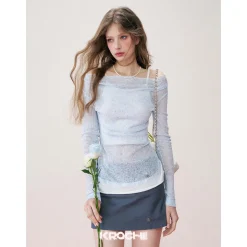 Kroche Super-Soft Fake-2-Piece Cotton Top