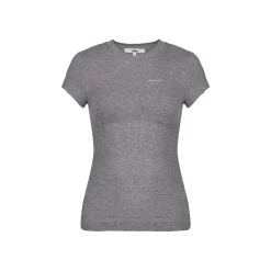 Liilou Clean-Fit Basic Slim T-Shirt Top Grey