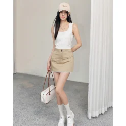 Liilou Cleanfit Square Neck Knit Vest White
