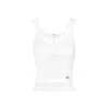 Liilou Fake-2-Piece Lace Patchwork Vest White