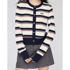 MacyMccoy Color Blocked Striped Knit Cardigan