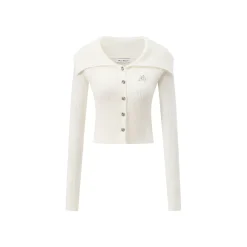 MacyMccoy Lapel Off-Shoulder Knit Top