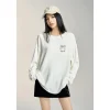 MacyMccoy Sparkly Drill Bow Loose Top White