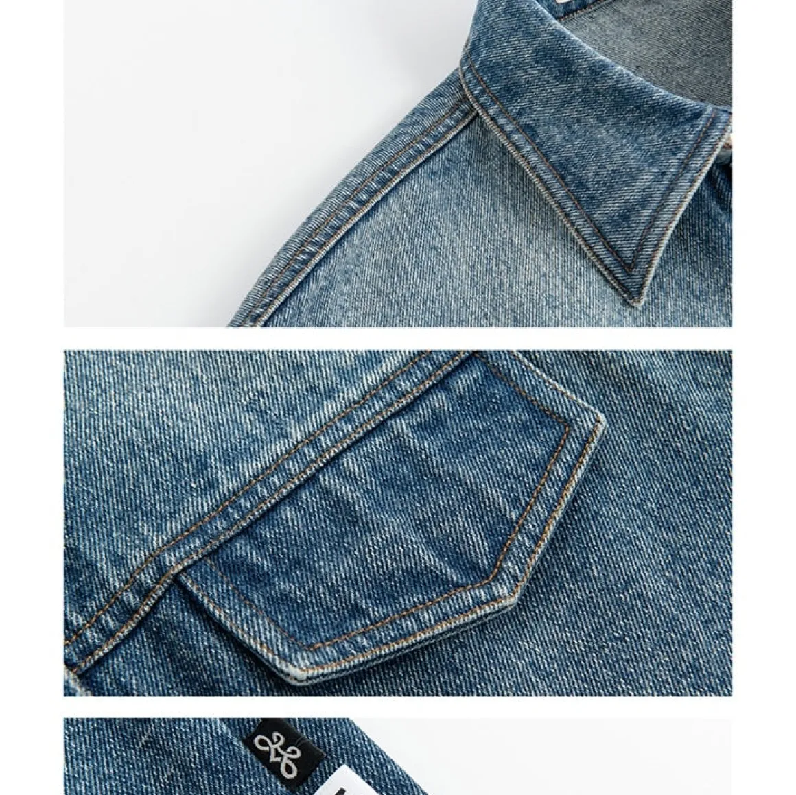 Marc Moore Vintage Washed Denim Short Shirt