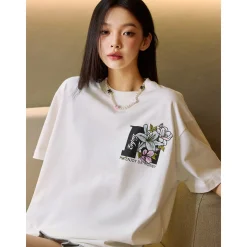 MEDM Back Embroidery Logo Tee White