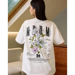 MEDM Back Embroidery Logo Tee White