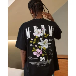 MEDM Back Embroidery Logo Tee Black