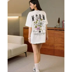 MEDM Back Embroidery Logo Tee White