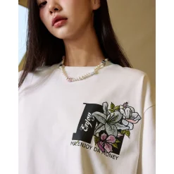 MEDM Back Embroidery Logo Tee White