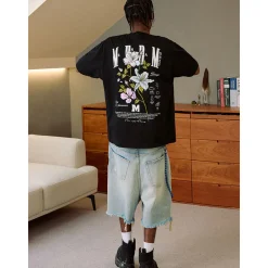 MEDM Back Embroidery Logo Tee Black