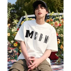 MEDM Big M Knit Logo Tee White