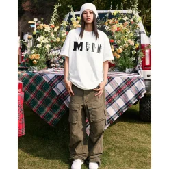MEDM Big M Knit Logo Tee White
