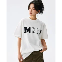 MEDM Big M Knit Logo Tee White