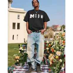 MEDM Big M Knit Logo Tee Black