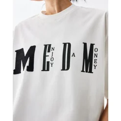 MEDM Big M Knit Logo Tee White