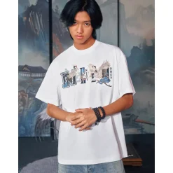MEDM Crane Embroidery Logo T-Shirt White