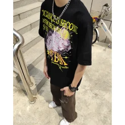 MEDM Crystal Rose Printed Tee Black
