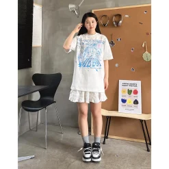 MEDM Crystal Rose Printed Tee White