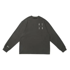 MEDM Embroidery Logo Basic L/S Tee Dark Grey