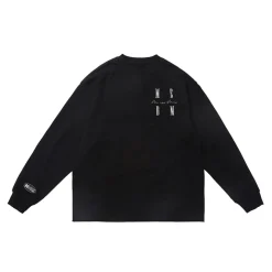 MEDM Embroidery Logo Basic L/S Tee Black