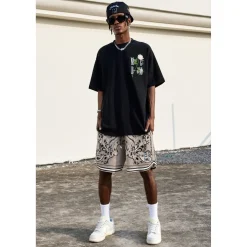 MEDM Embroidery Rose Logo Tee Black