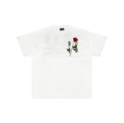 MEDM Embroidery Rose Logo Tee White