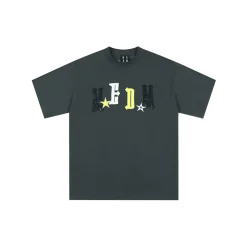 MEDM Leather Patch Logo T-Shirt Gray