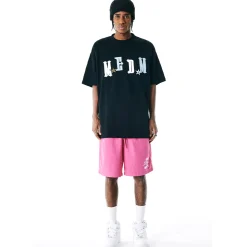 MEDM Leather Patch Logo T-Shirt Black