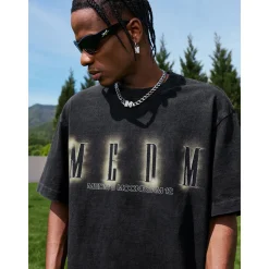 MEDM Lunar Eclipse Printed Logo Tee Black