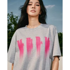 MEDM Pink Phantom Logo Tee Gray