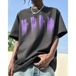 MEDM Purple Phantom Logo Tee Dark Gray