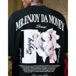 MEDM Tear Plaster Angel Printed Tee Black