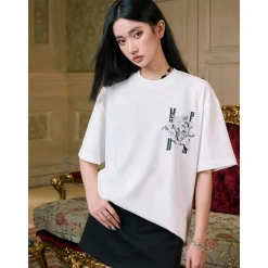 MEDM Tear Plaster Flower Printed Tee White