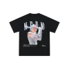 MEDM Transparent Baseball Girl Printed Tee Black