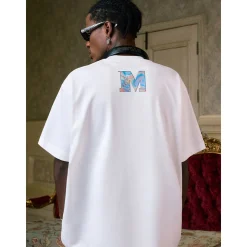 MEDM Transparent Girl Portrait Printed Tee White