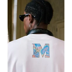 MEDM Transparent Girl Portrait Printed Tee White