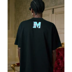 MEDM Transparent Prayer Girl Printed Tee Black