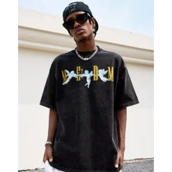 MEDM Washed Bronzing Logo Angel T-Shirt