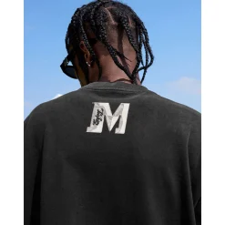 MEDM Washed Hand-Drawn Angel Tee Black