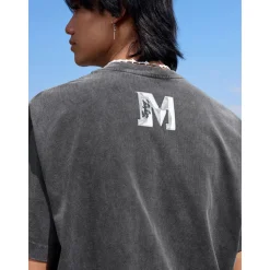 MEDM Washed Hand-Drawn Angel Tee Gray