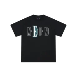 MEDM x EVA Reflective Printed Logo Tee Black