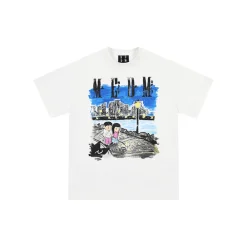 MEDM x Newmasus Night Scene Graffiti T-Shirt White