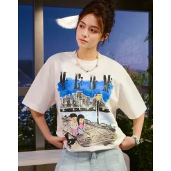 MEDM x Newmasus Night Scene Graffiti T-Shirt White